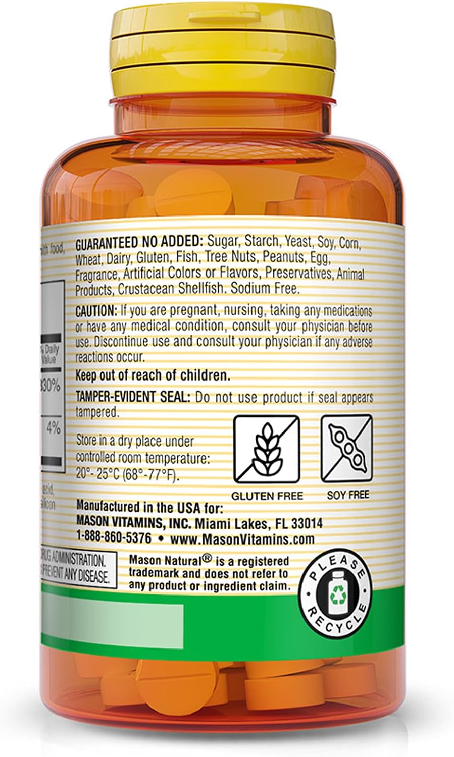 MASON NATURAL Vitamin B1 (Thiamine) 100 mg – Contributes to Normal Energy Metabolism, Nerve, Heart & Immune Health, 100 Tablets - görsel 3
