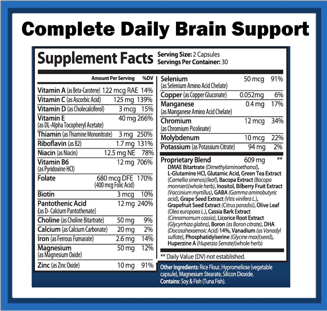Brain Support Plus - Memory and Focus Supplement with B Vitamins and Herbal Extracts, 60 Capsules - görsel 3