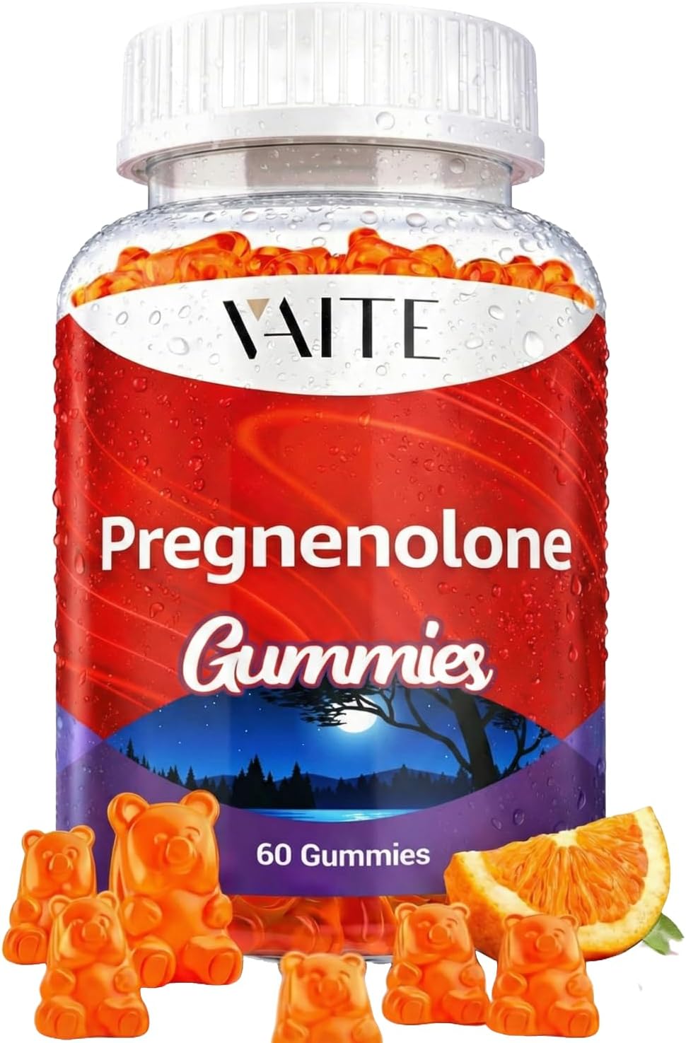 VAITE Pregnenolone Memory Supplement Gummies - 60 Count - görsel 1