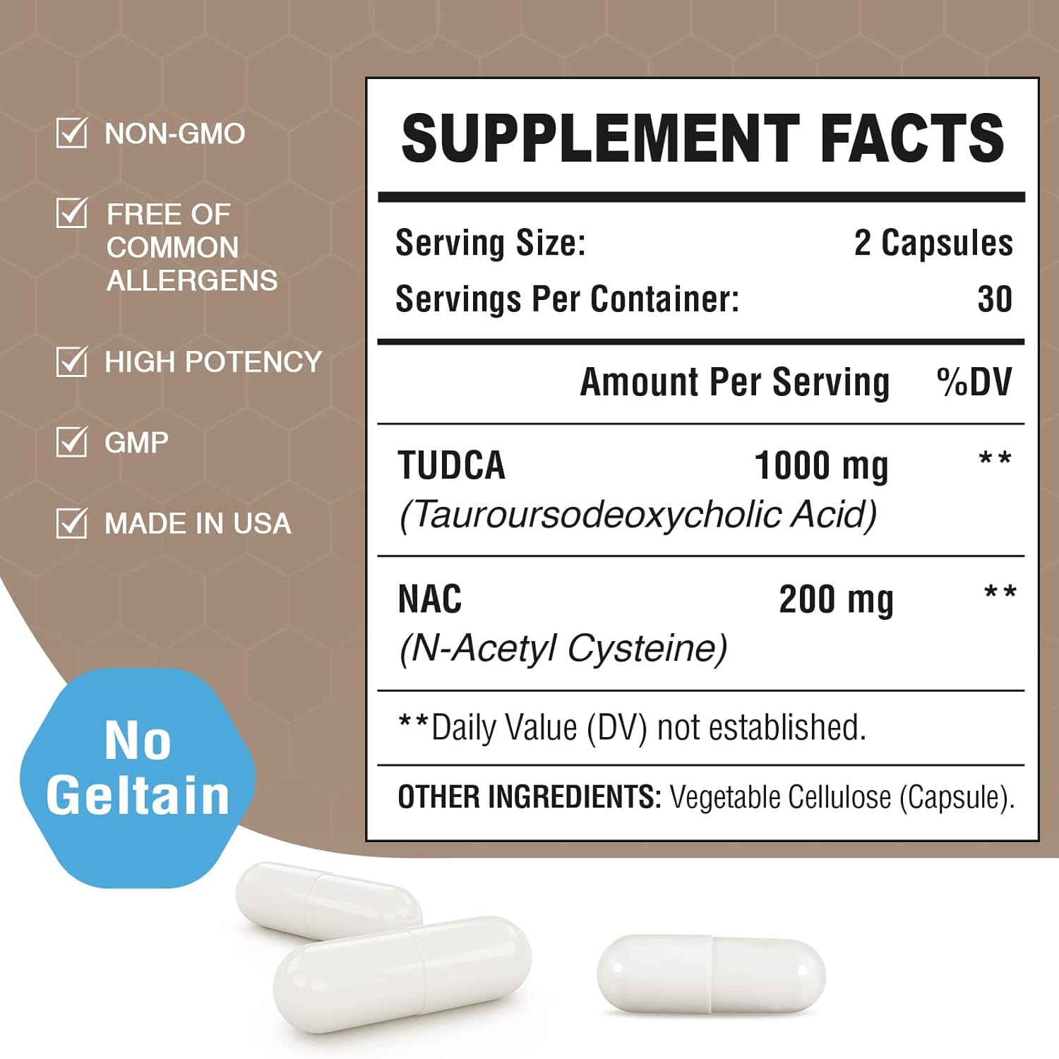 Zingicin TUDCA with NAC Supplement - 1200mg, 60 Capsules - görsel 6