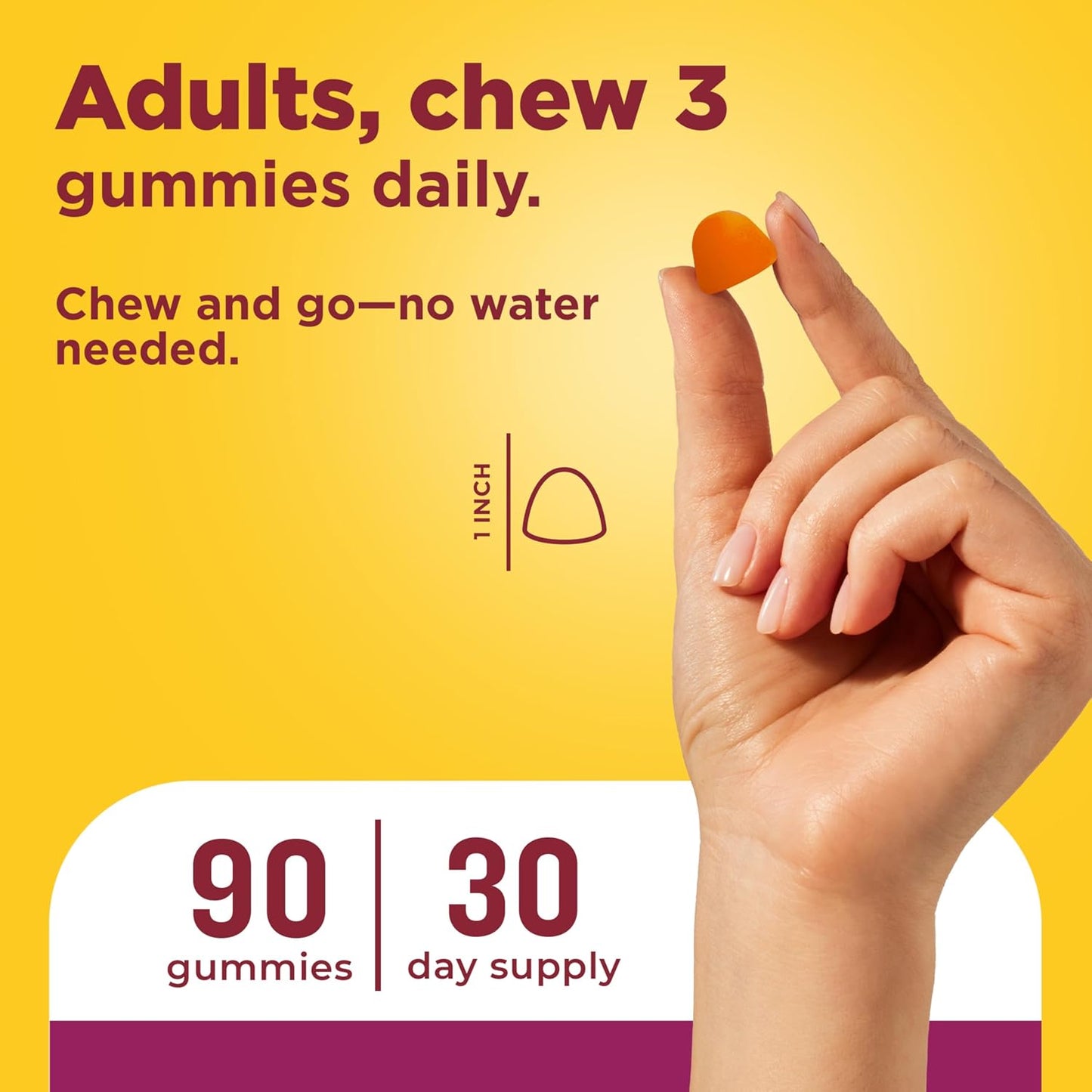 Nature Made Advanced Women's Gummy Multivitamins - With Magnesium Citrate, Calcium & B Vitamins, 90 Gummies - görsel 6