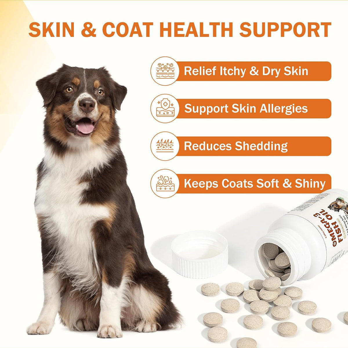 Allergy & Itch Omega-3 Fish Oil Skin and Coat Chews for Dogs - görsel 2