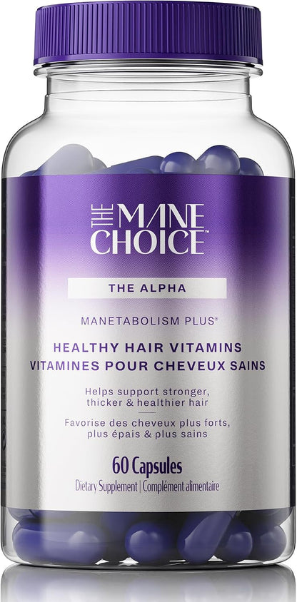 The Mane Choice MANETABOLISM Plus Healthy Hair Growth Vitamins - Supplements for Longer, Thicker, Healthier Hair - Hair, Skin & Nails Vitamins for Women & Men (60 Capsules)