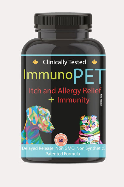 ImmunoPet Itchy Skin Relief for Dogs and Cats – 60 Capsules