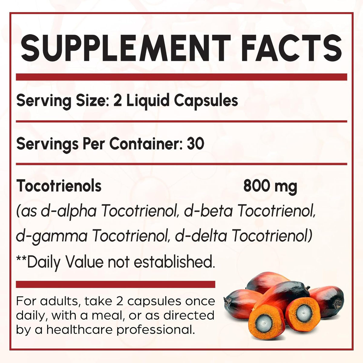 Kroppssund Tocotrienol Supplement 800mg - Tocotrienol Vitamin E - 60 Liquid-Filled Capsules - görsel 6