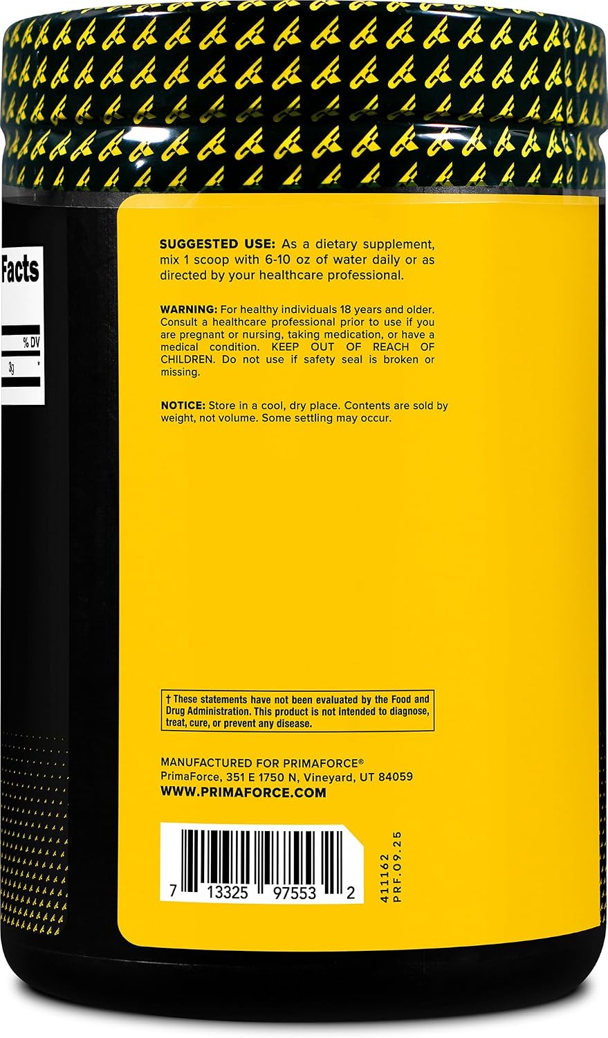 Primaforce D-Aspartic Acid - 300g (100 Servings), Unflavoured, Vegetarian, Non-GM - görsel 4