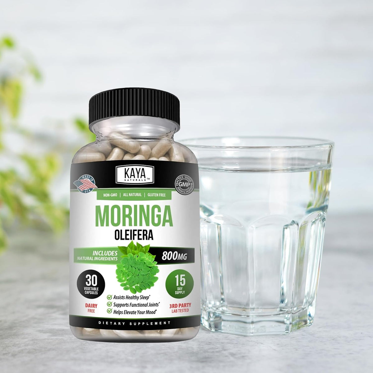 Kaya Naturals Moringa Leaf Extract - Complete Greens Superfood Supplement - 30 Veggie Capsules - görsel 7