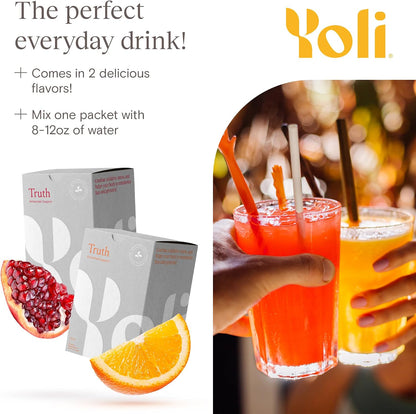 Yoli Truth Antioxidant and Immune Support, Citrus Flavour, 30 Sachets Box | Antioxidant and immune blend with vitamin C, botanicals, superfruits and minerals to support daily wellness and vitality.