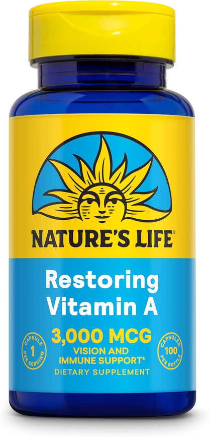 Nature's Life Vitamin A 10,000 IU Softgels (100)