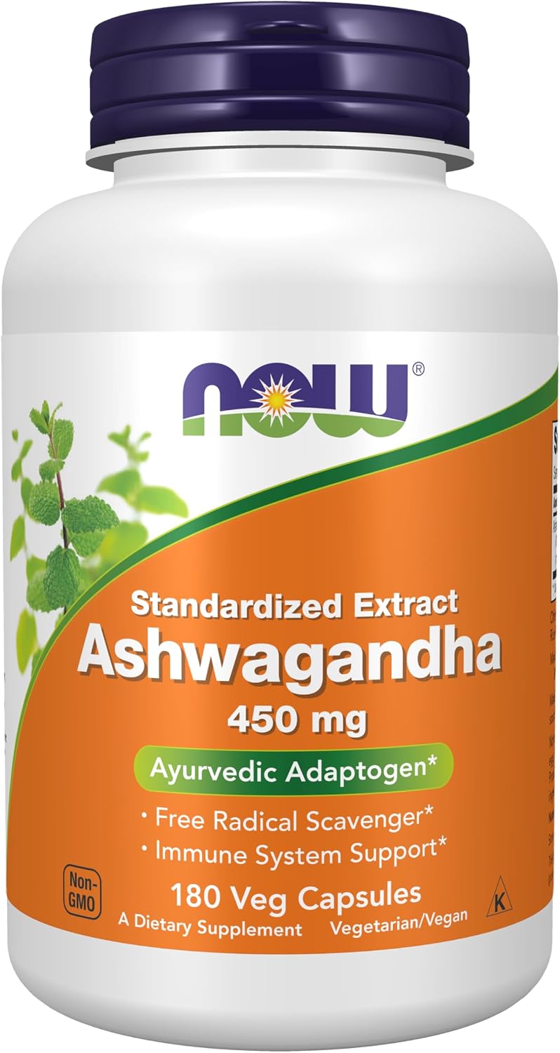 NOW Supplements, Ashwagandha (Withania somnifera) 450 mg, 90 Veg Capsules - görsel 9