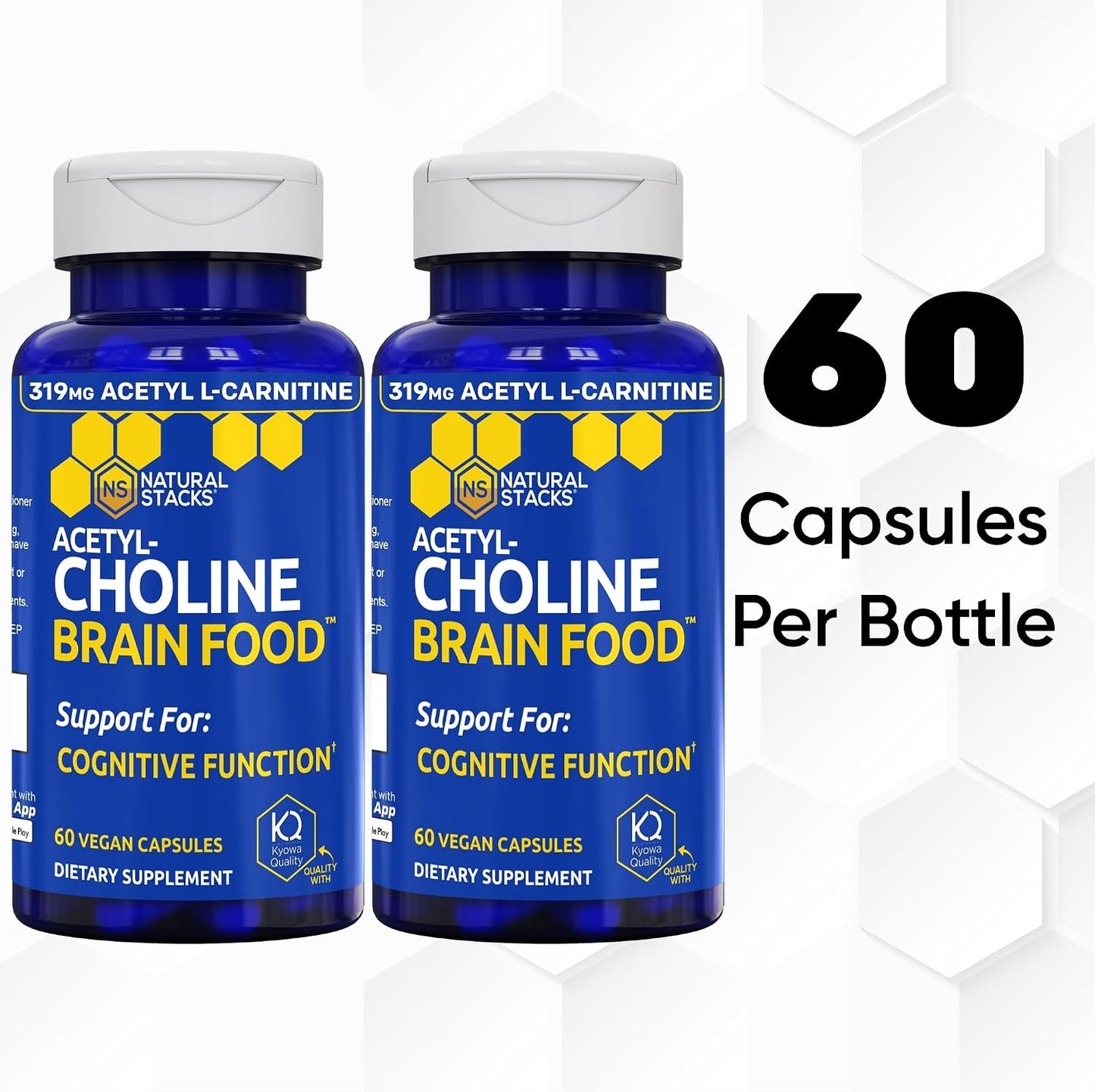 Acetylcholine Brain Food - Acetyl L-Carnitine & Alpha GPC Supplement - 120 Capsules - görsel 4