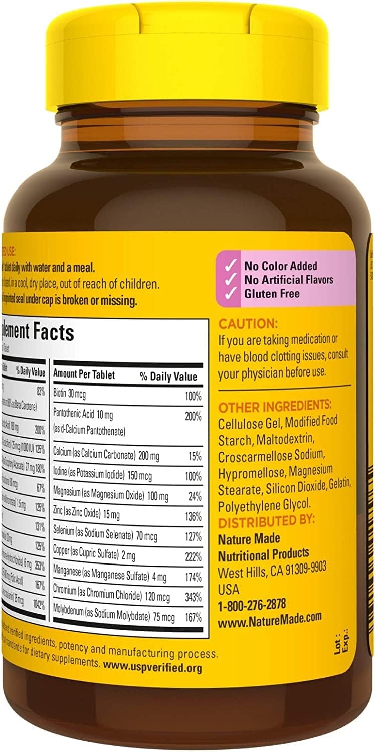 Nature Made Multi for Her 50+ Vitamin and Mineral Tablets, 360 Tablets (4 Bottles of 90) - görsel 7