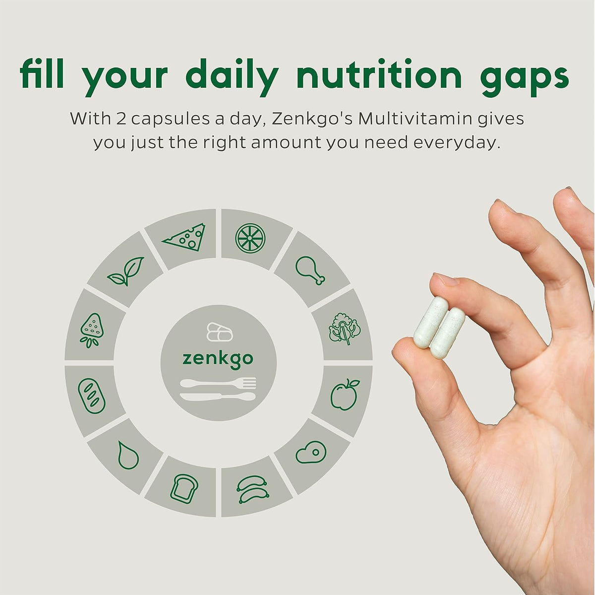Zenkgo Women's Vitamins + Probiotics 25B CFU with Organic Whole Foods - görsel 7