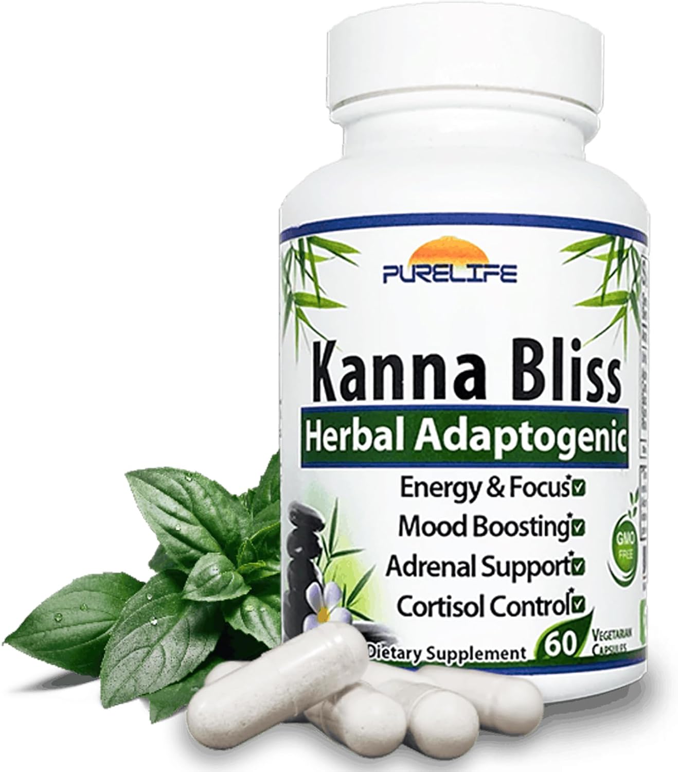 Kanna Bliss - Herbal Adaptogen Supplement (60 Vegetarian Capsules) - görsel 1