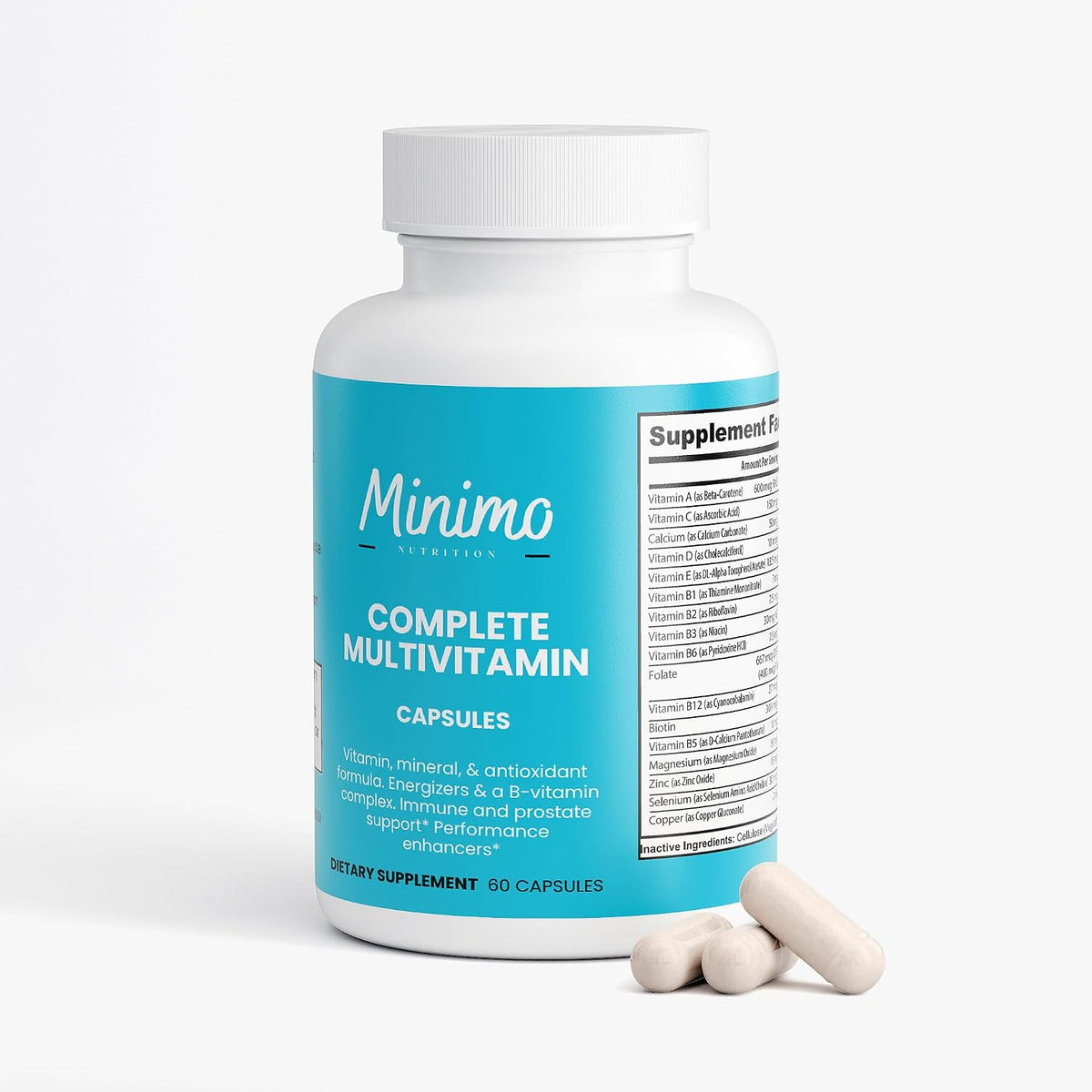 Minimo Nutrition Complete Multivitamin + Immunity Boost - 60 Capsules (30 Servings) - görsel 7