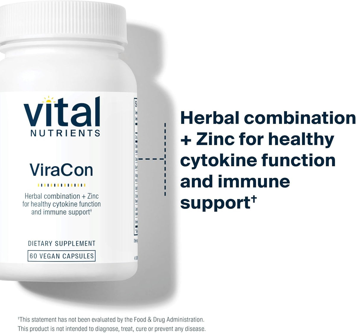 Vital Nutrients ViraCon - Vegan Immune Support Supplement - 60 Capsules - görsel 3
