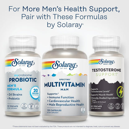 SOLARAY Spectro Multivitamin for Men - 45 Vitamins & Minerals with CoQ10, Lutein, Digestive Enzymes