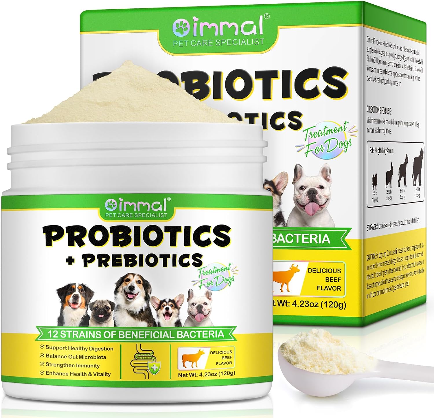 ALIVO Probiotics Powder for Dogs - Pre & Probiotic Digestive Supplement - görsel 1