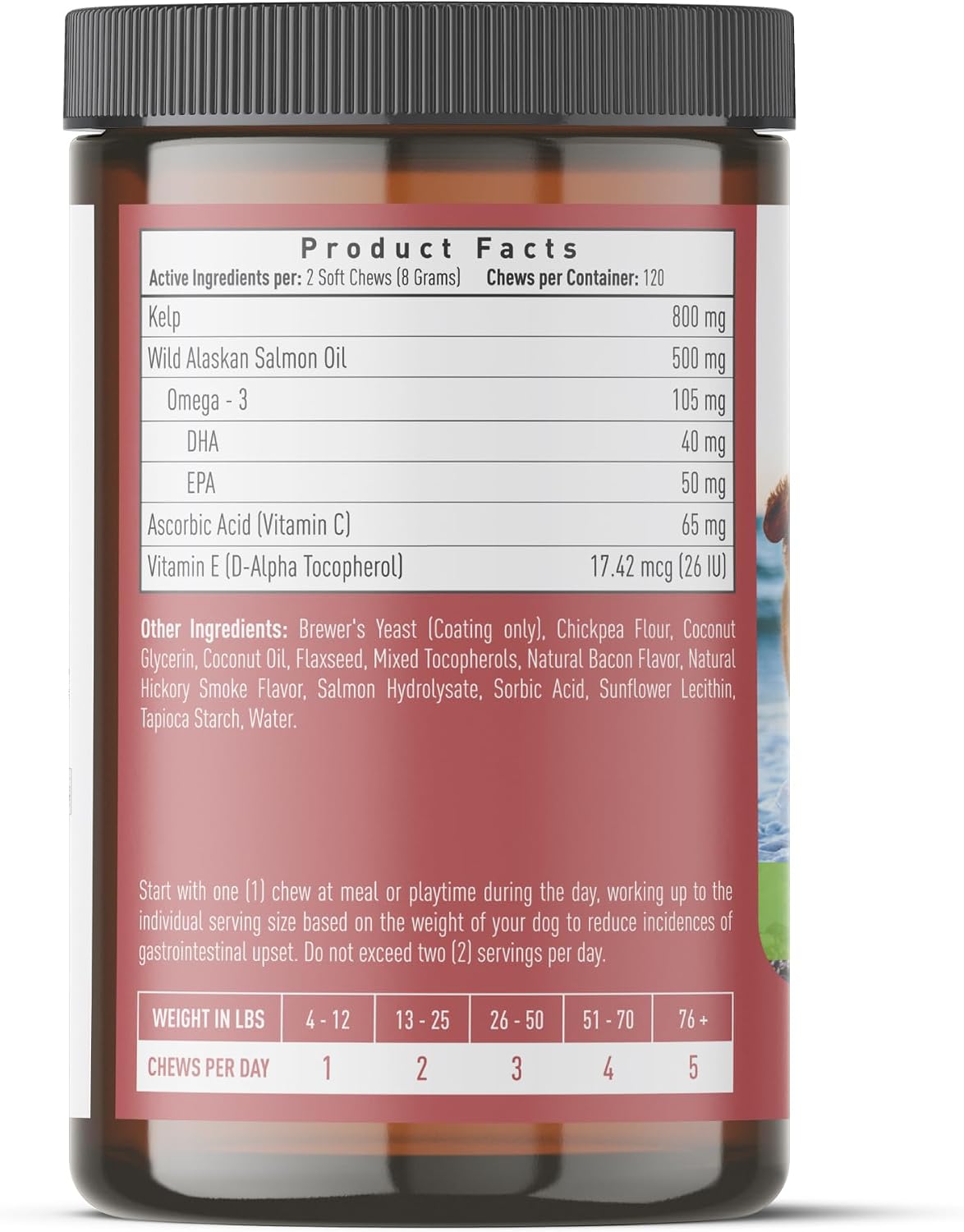 Strawfield Pets Salmon Dog Chews Omega-3 Fish Oil Chews with Wild Alaskan Salmon Oil Skin & Coat + Seasonal Allergy Support Hip & Joint Dog Supplement + EPA & DHA Made in USA - görsel 10