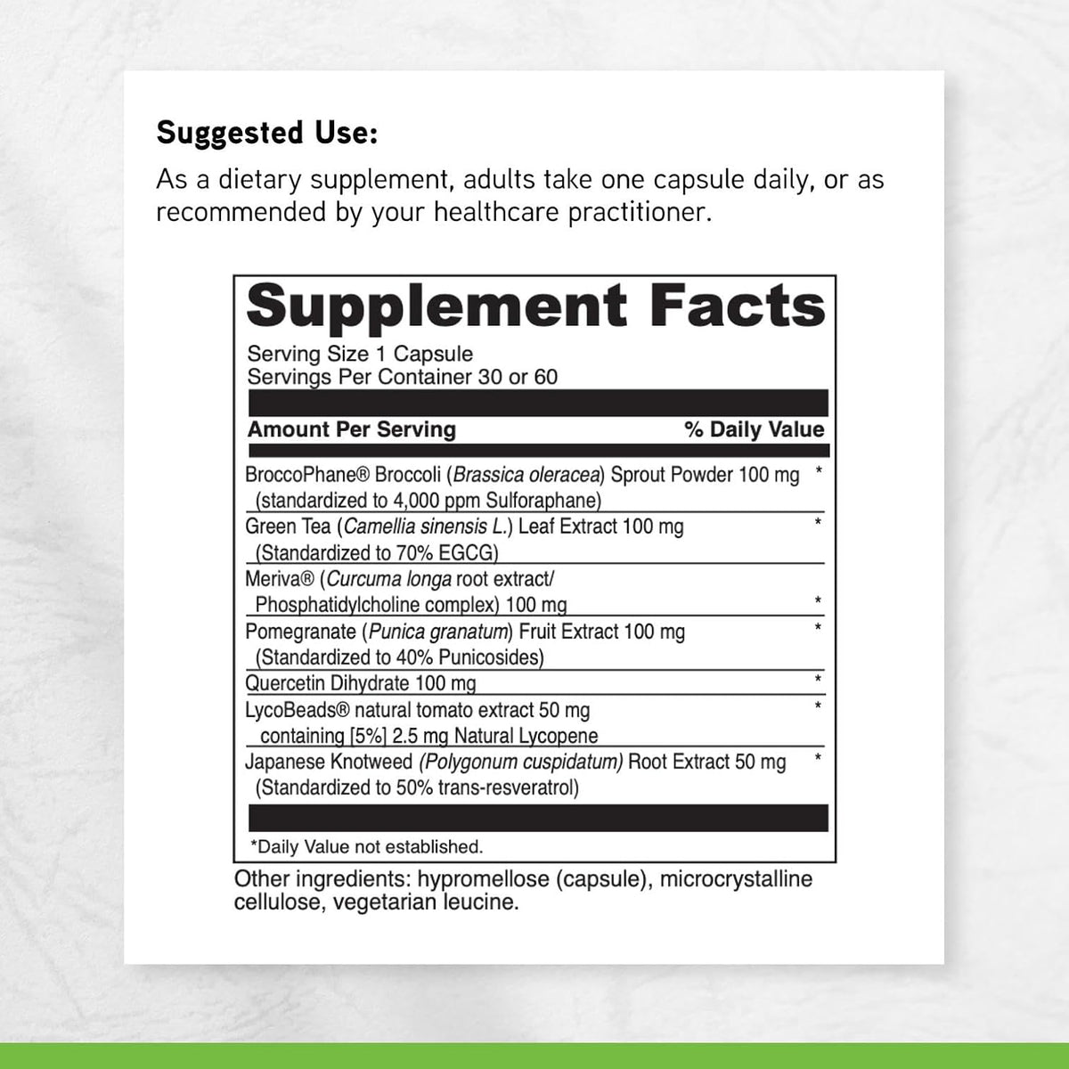 DAVINCI Labs Phyto Benefits - For Heart, Brain & Immune Health, GLP-1 Production & More with Curcumin, Quercetin, Green Tea & More - Vegetarian, Gluten-Free, Soya-Free - 60 Capsules - görsel 6