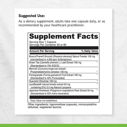 DAVINCI Labs Phyto Benefits - For Heart, Brain & Immune Health, GLP-1 Production & More with Curcumin, Quercetin, Green Tea & More - Vegetarian, Gluten-Free, Soya-Free - 60 Capsules