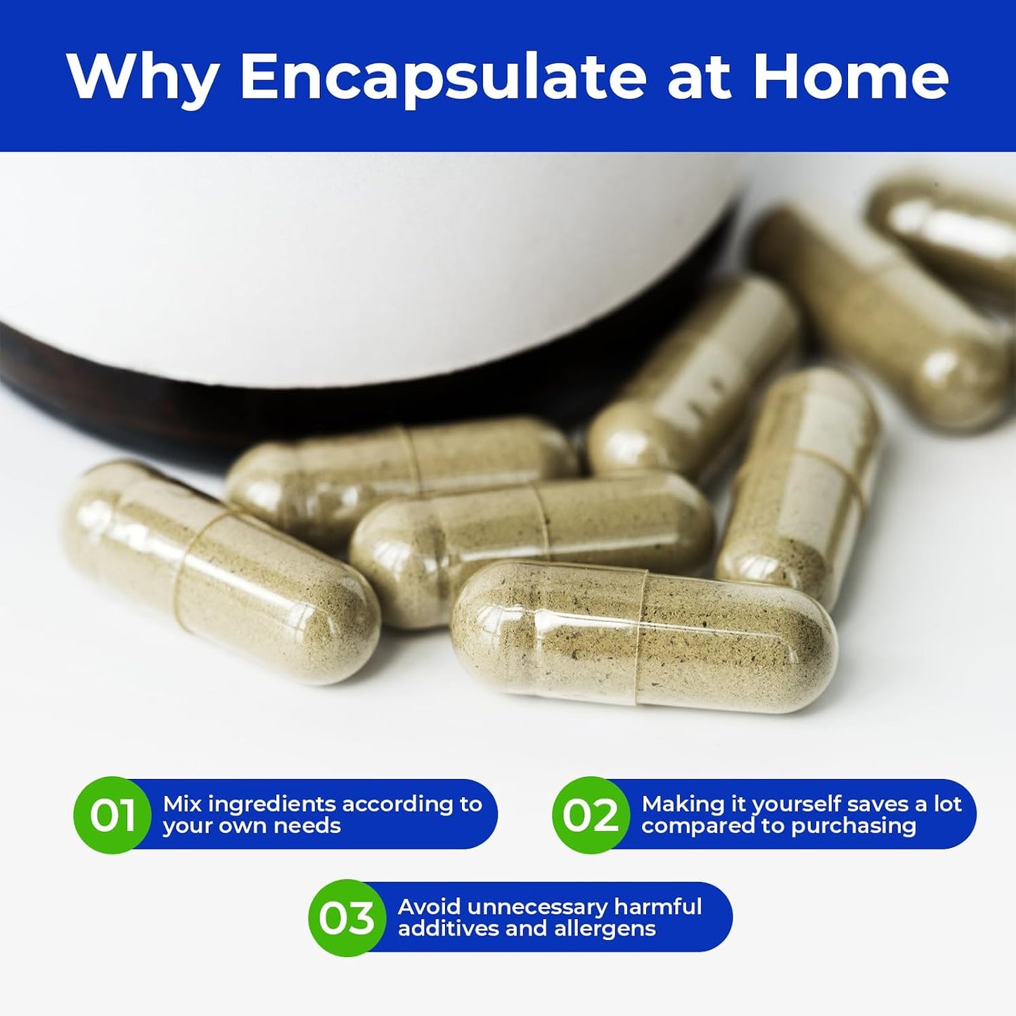 ATLEMISME Empty Vegan Capsules Size 000 (100 Count) DIY Vegetable Capsule Filling - görsel 7