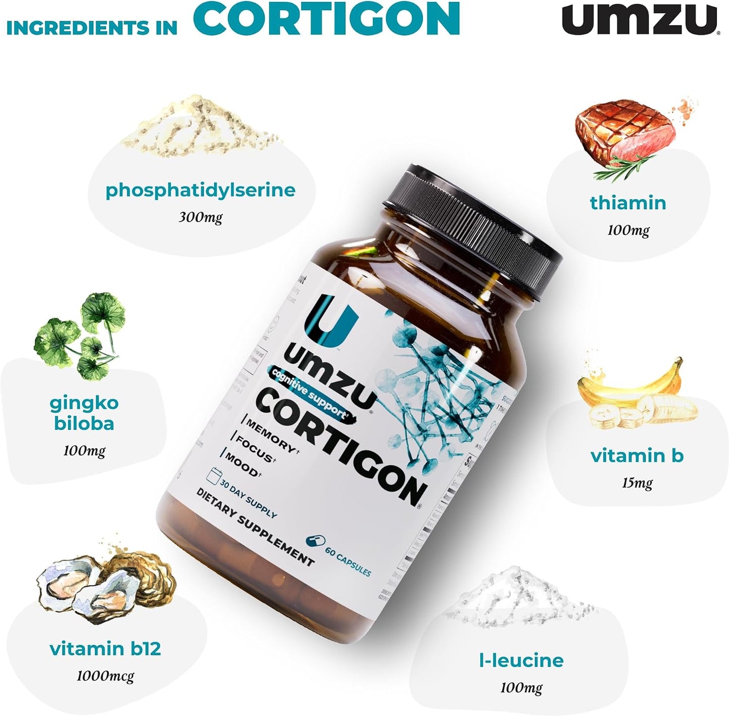 UMZU Cortigon Cortisol Support Supplement – 30 Day Supply - görsel 3