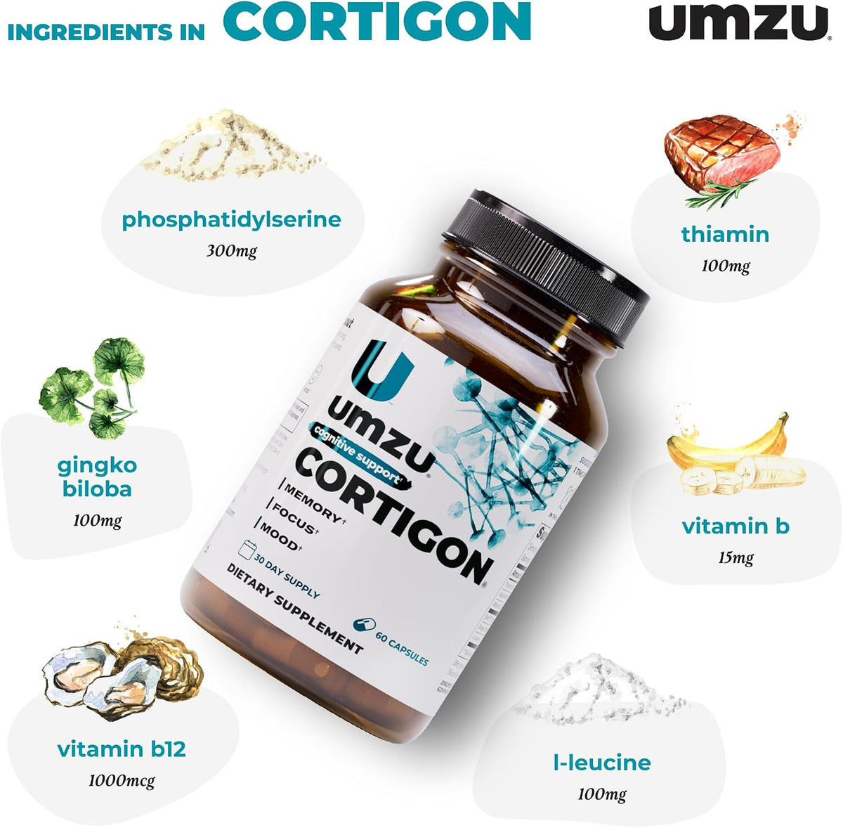 UMZU Cortigon Cortisol Support Supplement – 30 Day Supply - görsel 3