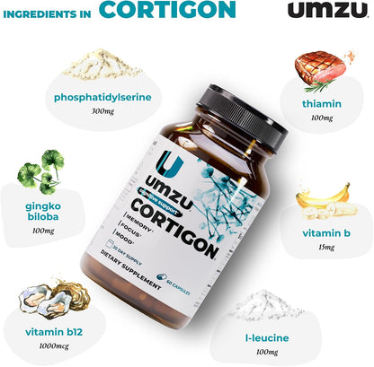 UMZU Cortigon Cortisol Support Supplement – 30 Day Supply