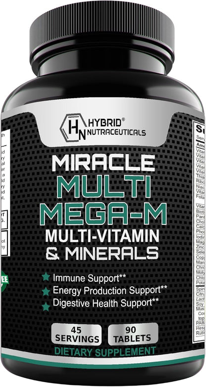 MEGA-M Multivitamin for Men and Women (with Superfoods, Mushrooms and Enzymes)