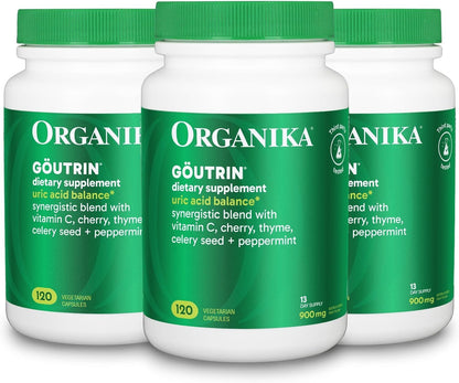 Organika Goutrin Uric Acid Flush for Gout Support, 120 Capsules