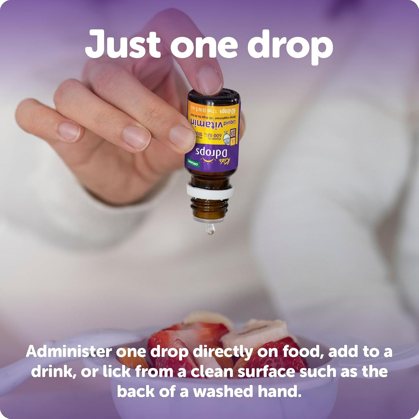 Ddrops® Kids Organic Liquid Vitamins A & D – 60 Drops - görsel 6