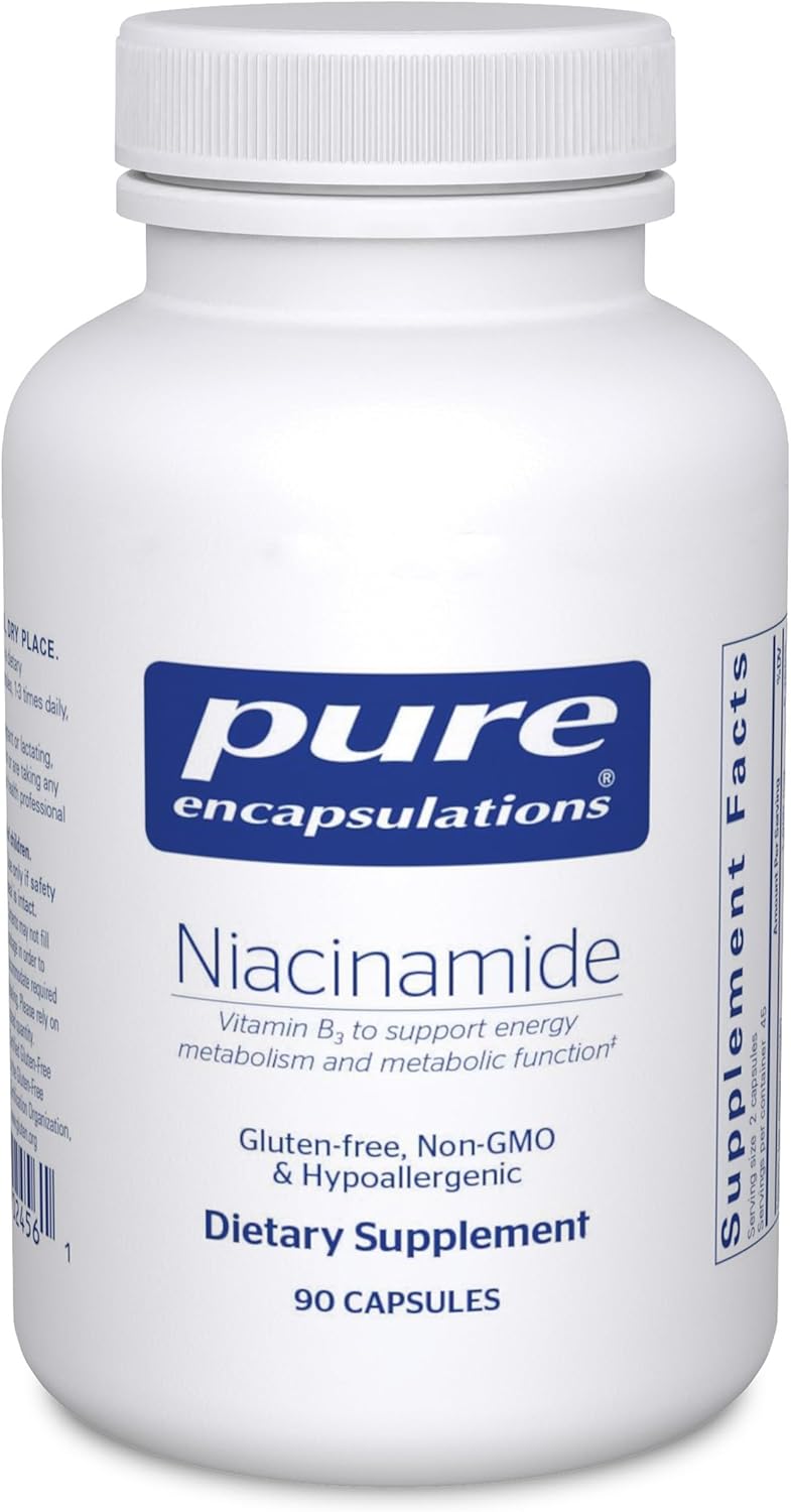 Pure Encapsulations Niacinamide – Vitamin B3 Supplement, 90 Capsules - görsel 1