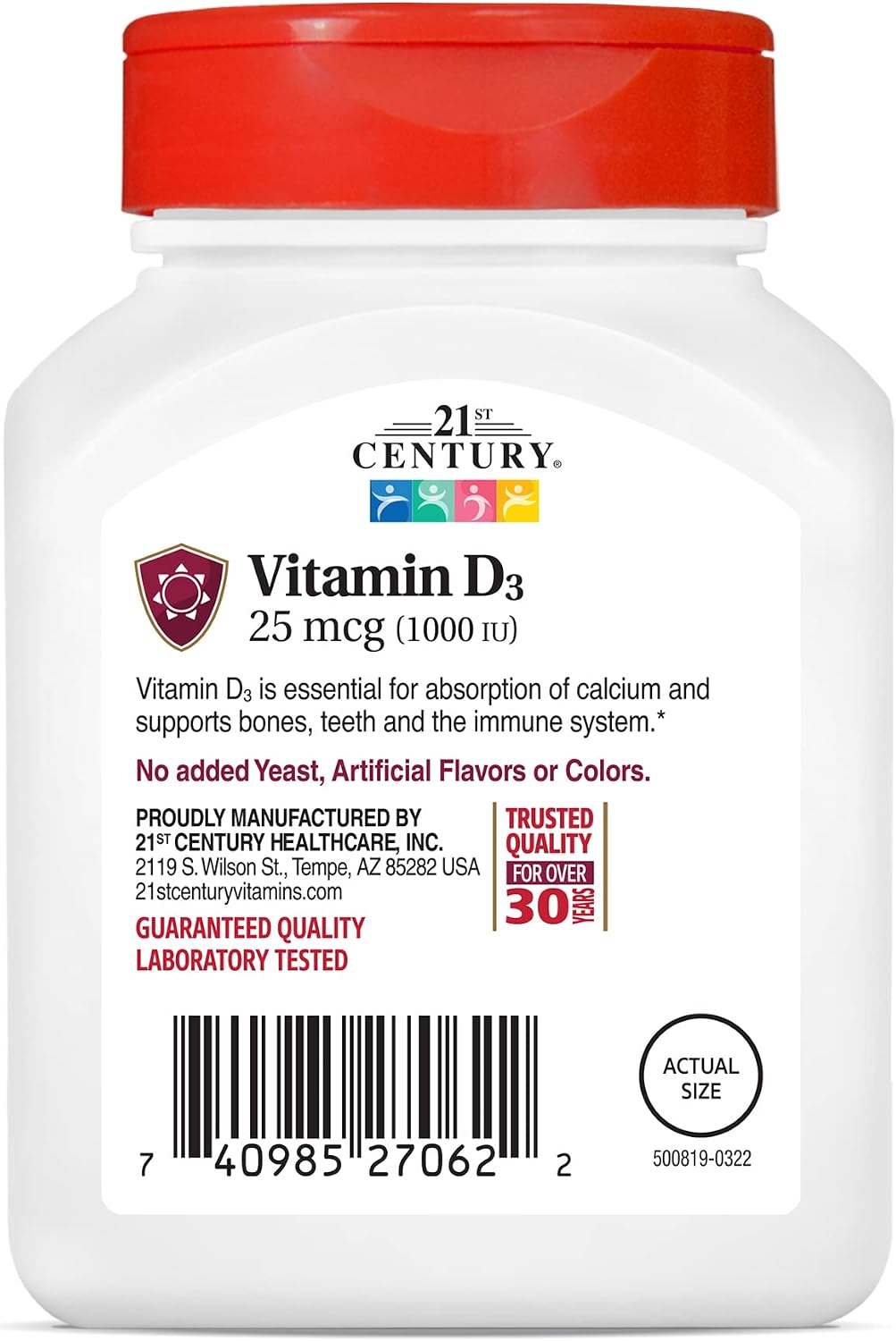 21st Century Vitamin D3 1000 IU, 110 Tablets - görsel 6