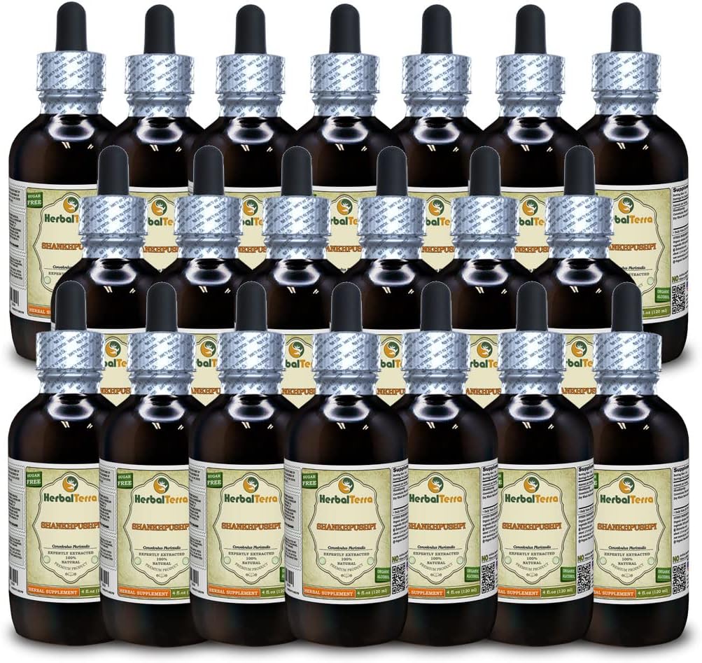 Shankhpushpi (Horseshoe Vitex) Dried Whole Herb Liquid Extract by HerbalTerra - 20 x 118 ml - görsel 1