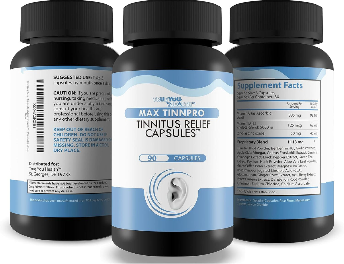 Max Tinnpro Tinnitus Relief Capsules - Ear Health Supplement for Ringing in the Ears - görsel 4