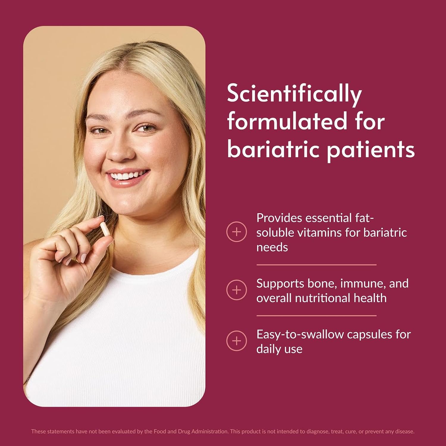 Bariatric Advantage High ADEK Multi - Multivitamin for Bariatric Surgery Patients (60 Capsules) - görsel 2