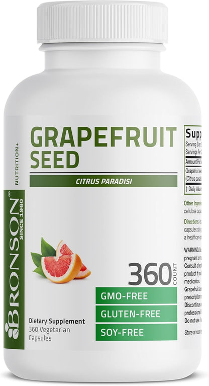 Bronson Grapefruit Seed Extract – Immune & Gastrointestinal Support, Non-GMO, 360 Vegetarian Capsules