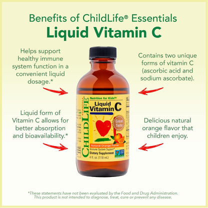CHILDLIFE ESSENTIALS Immune Support 4-Pack - Bundle of Liquid Vitamins & Minerals for Children, Infants and Toddlers, Includes Vitamin D3, Vitamin C, First Defence, Echinacea