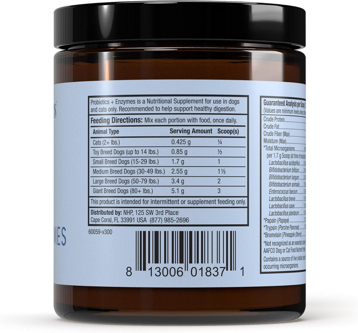Bark & Whiskers Probiotics + Enzymes for Dogs & Cats - 60 Scoops - görsel 3