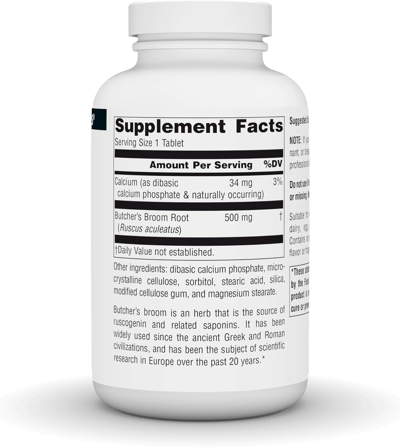 Source Naturals Butcher's Broom Food Supplement - Ruscus Aculeatus - 250 Tablets - görsel 3
