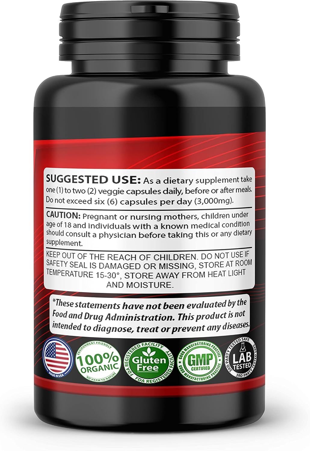 Fadogia Agrestis Extract Pills (Maximum Strength) 1,000mg Servings – 60 Vegetable Capsules - görsel 7