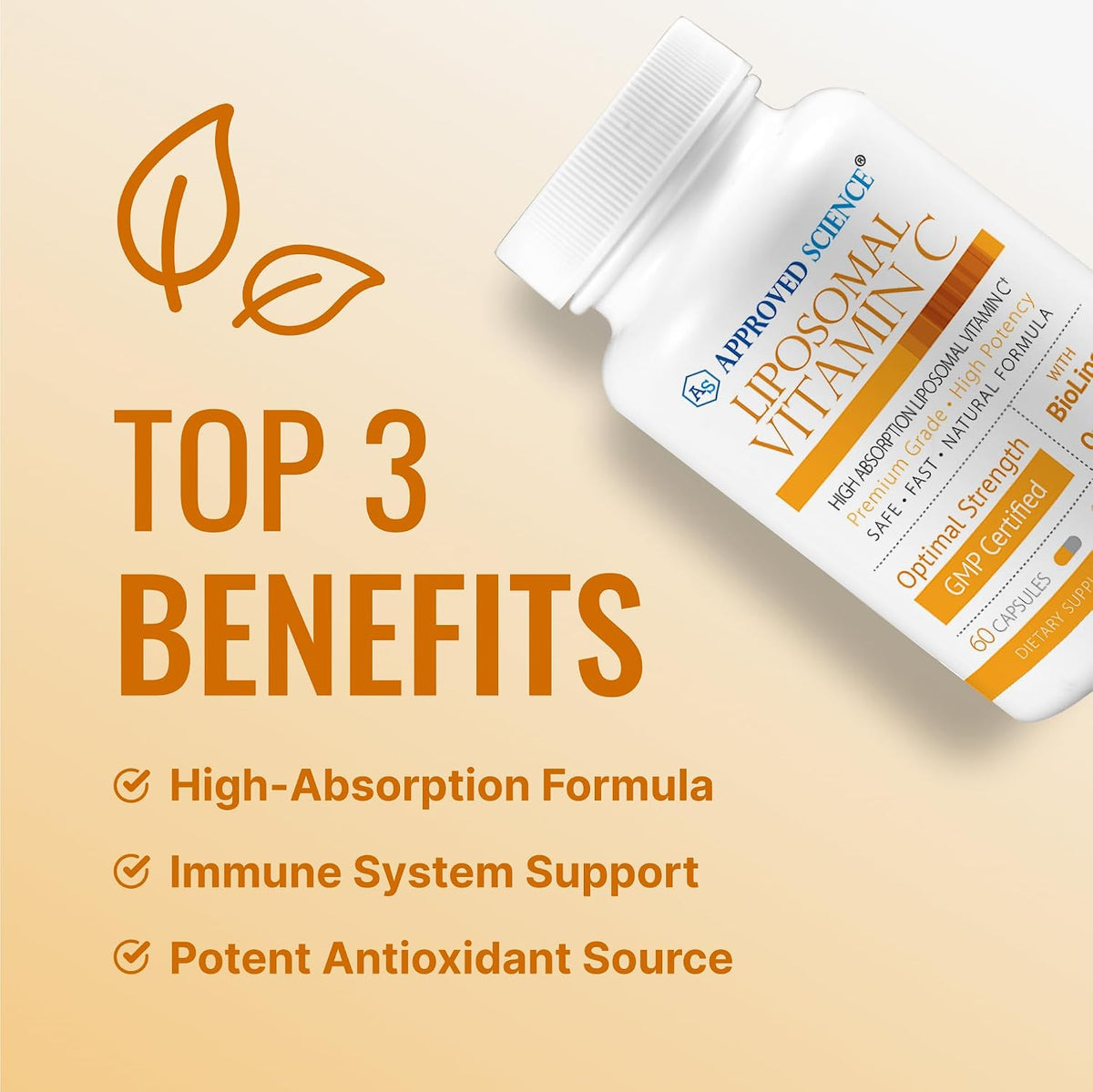 Approved Science Liposomal Vitamin C with Quercetin – 1100 mg – 60 Capsules - görsel 3