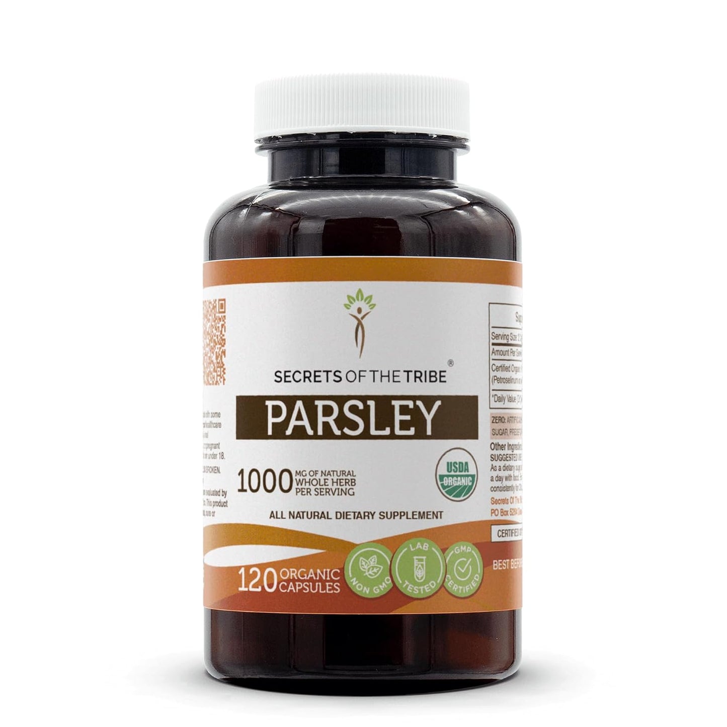 Secrets of the Tribe USDA Organic Parsley Supplement – 120 Vegetarian Capsules - görsel 1