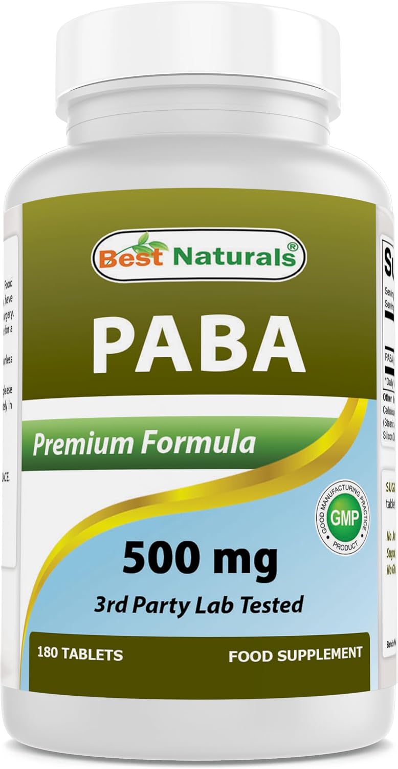 Best Naturals PABA 500 mg, 180 Tablets - görsel 1