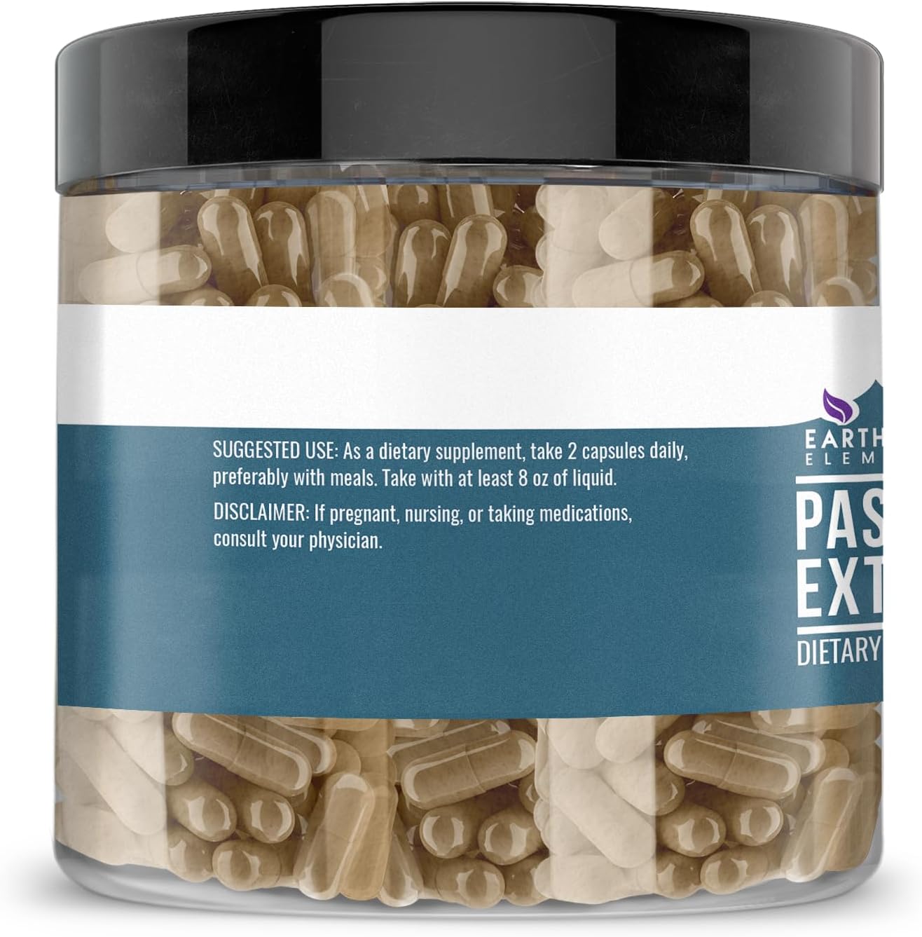 Earthborn Elements Passion Flower Extract 200 Capsules, Pure & Undiluted, No Additives - görsel 3