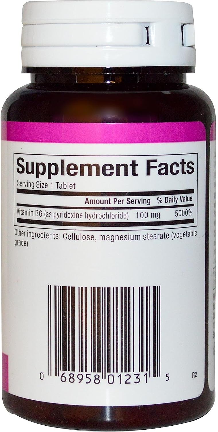 Natural Factors B-6 Pyridoxine HCl 100 mg, 90 Tablets - görsel 2