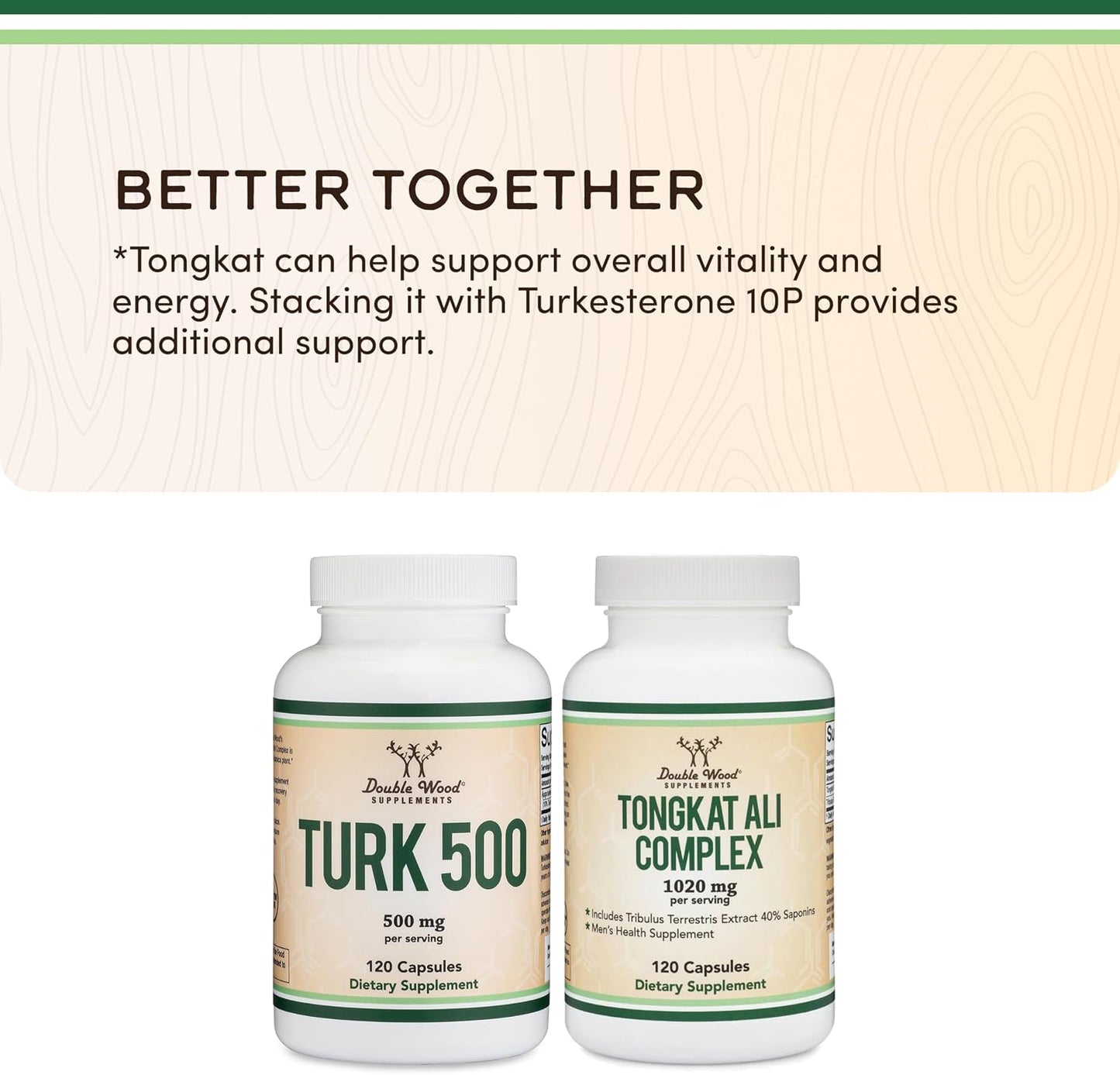 Turkesterone Supplement 500mg, 120 Capsules – Ajuga Turkestanica Extract (10% Turkesterone) for Men's Health Support by Double Wood - görsel 7