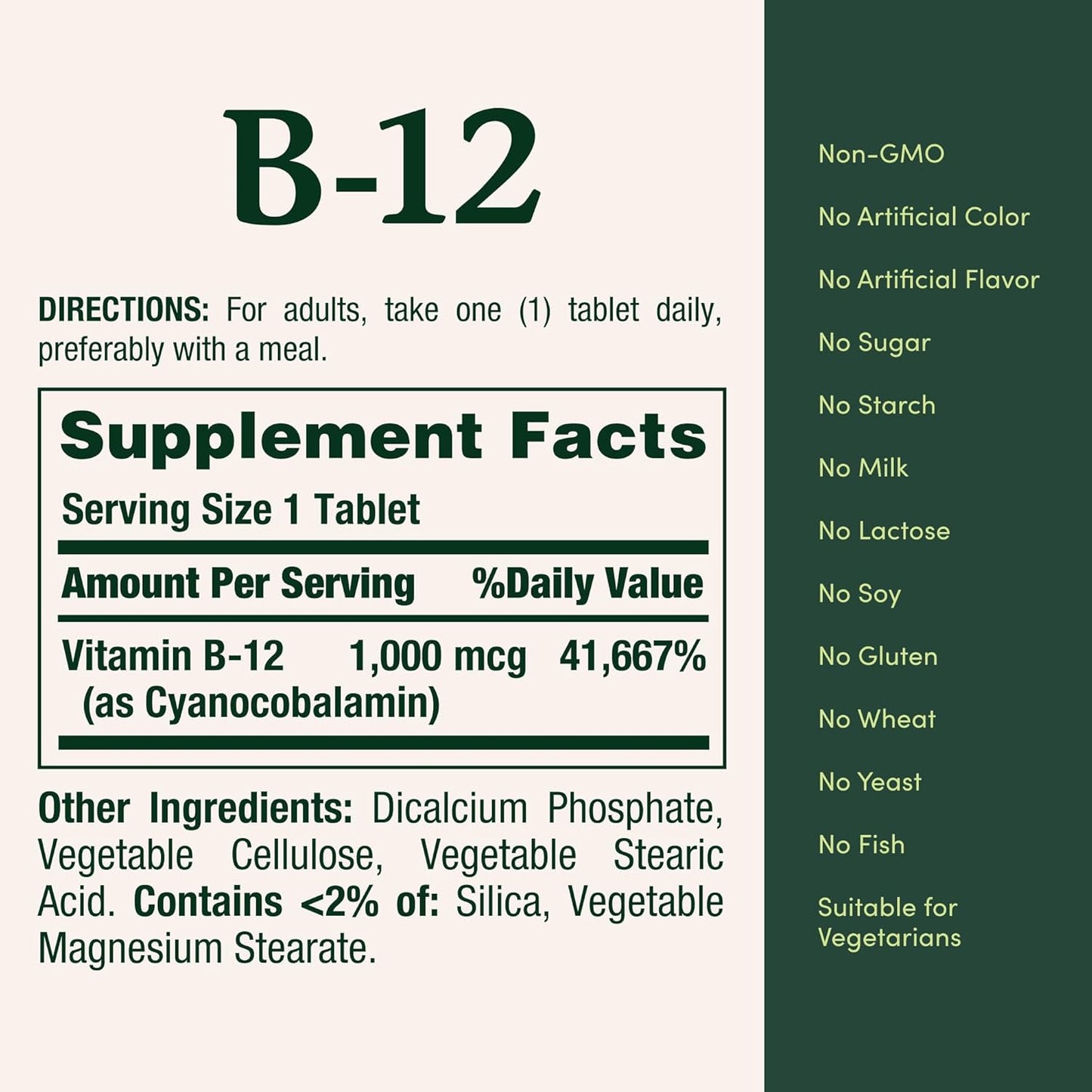 Nature's Bounty Vitamin B12 1000 mcg, Supports Energy Metabolism, 200 Tablets - görsel 5