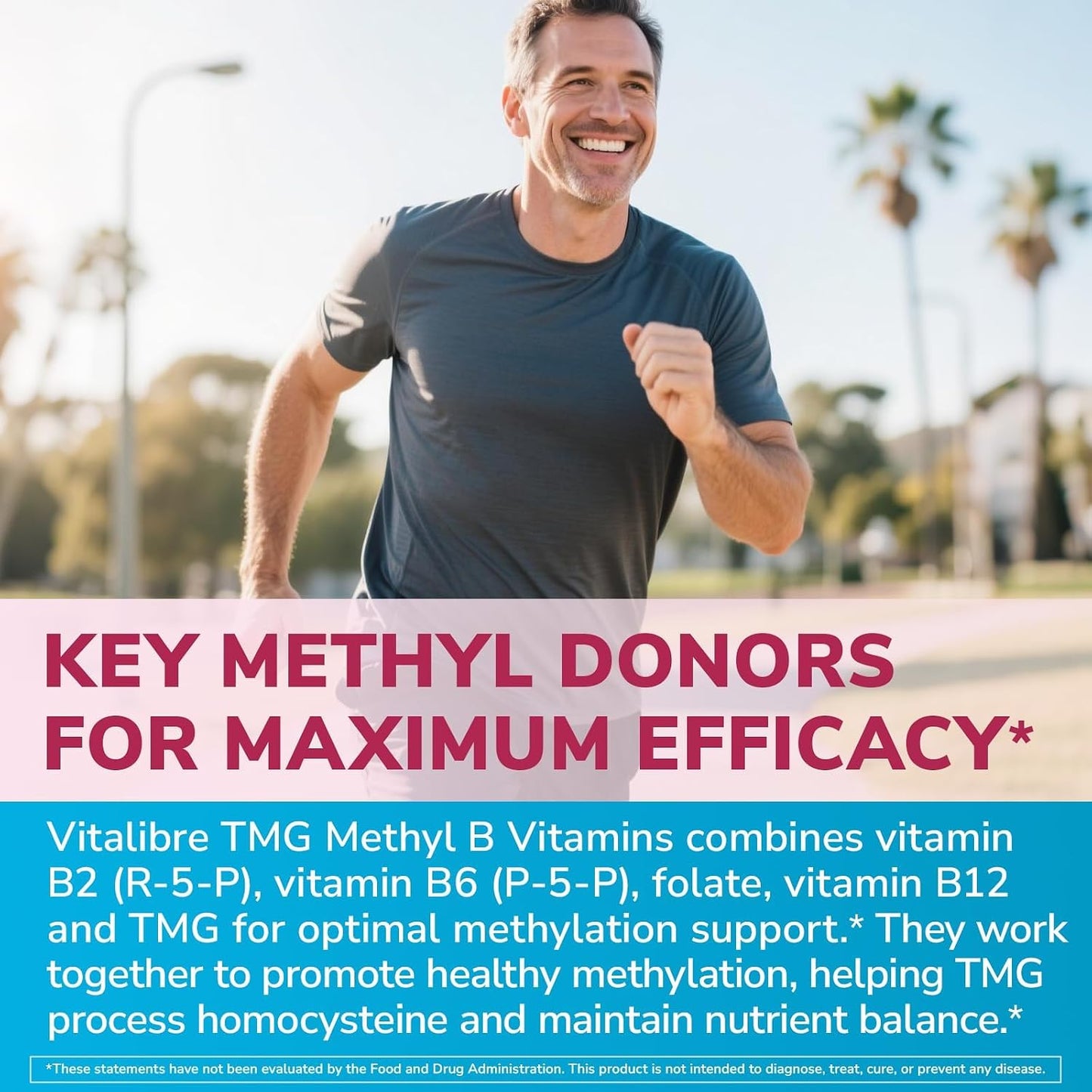 Vitalibre TMG Methyl B Complex – 5-MTHF Folate, B12 Methylcobalamin, TMG Trimethylglycine, 120 Vegan Capsules - görsel 4